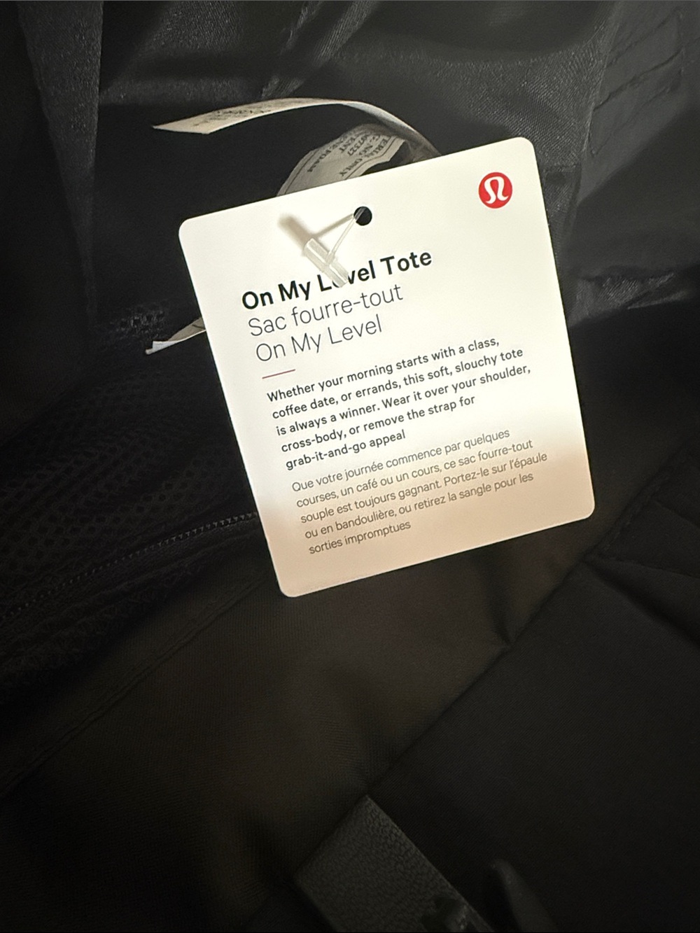 lululemon athletica On My Level Black Tote Bag - Picture 4 of 8
